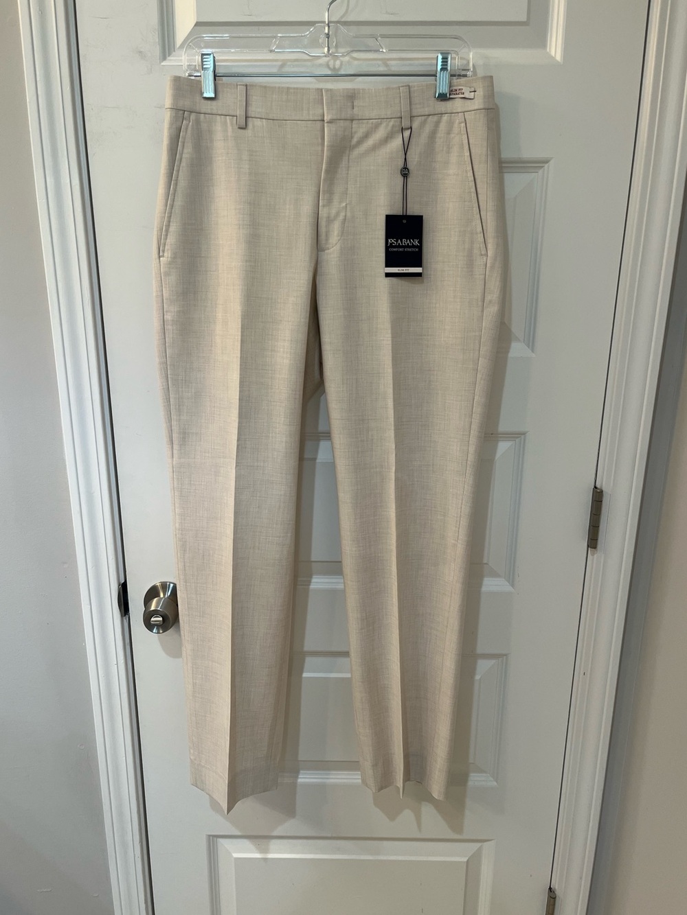 NWT Jos. A. Bank Comfort Stretch Suit Separate Pants 32x30 Tan Beige Flat Front